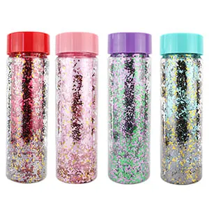 Foto 2 de Garrafa Glitter Parede Dupla Plástico Sortida 500ml CB1062 - Moment
