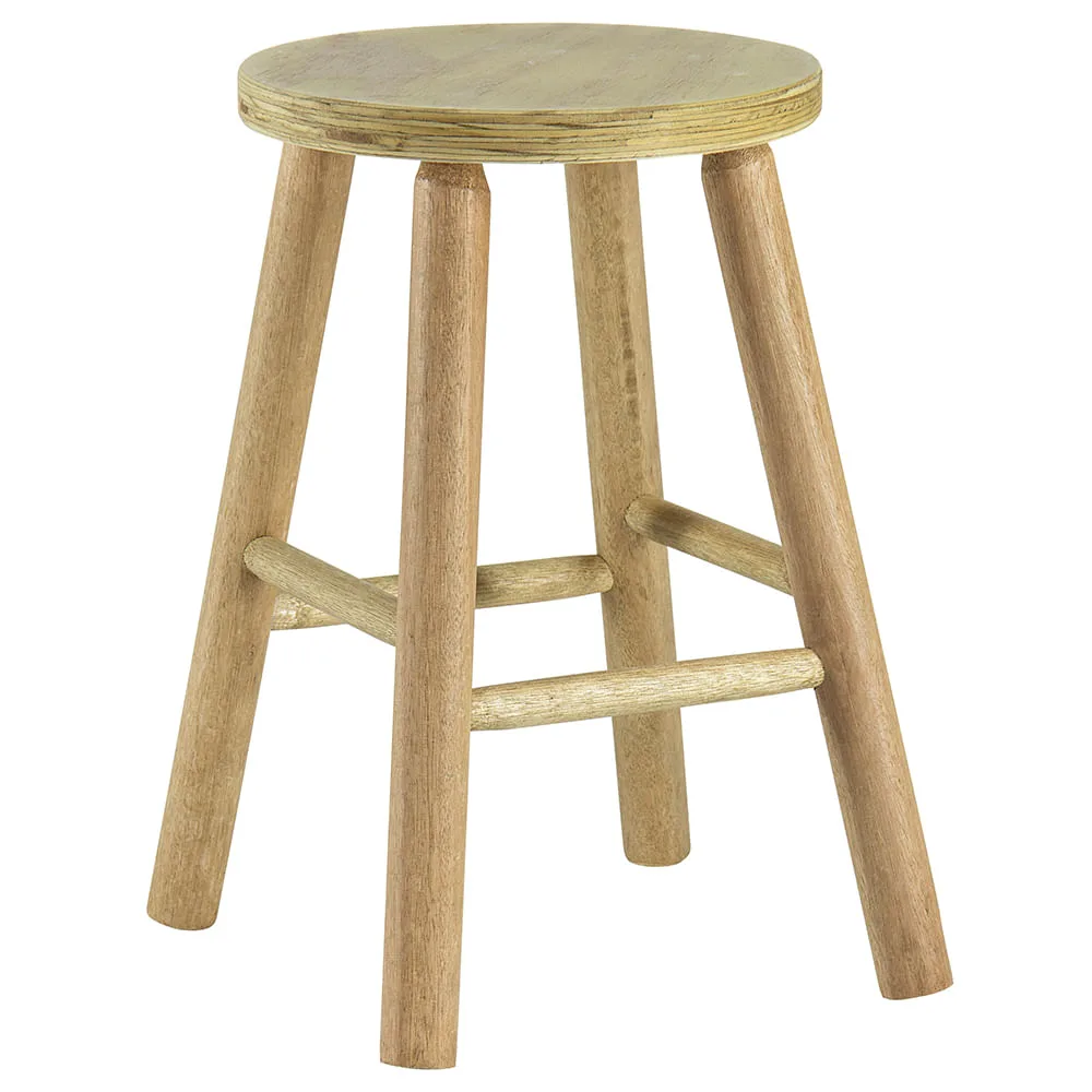 Banqueta Mocho Médio Madeira 44cm 752 - Capricho