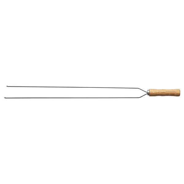 Espeto Duplo Para Churrasco Inox Cabo Madeira 85cm - Tramontina