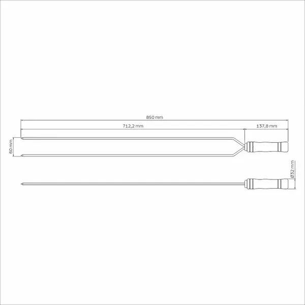 Foto 3 de Espeto Duplo Para Churrasco Inox Cabo Madeira 85cm - Tramontina