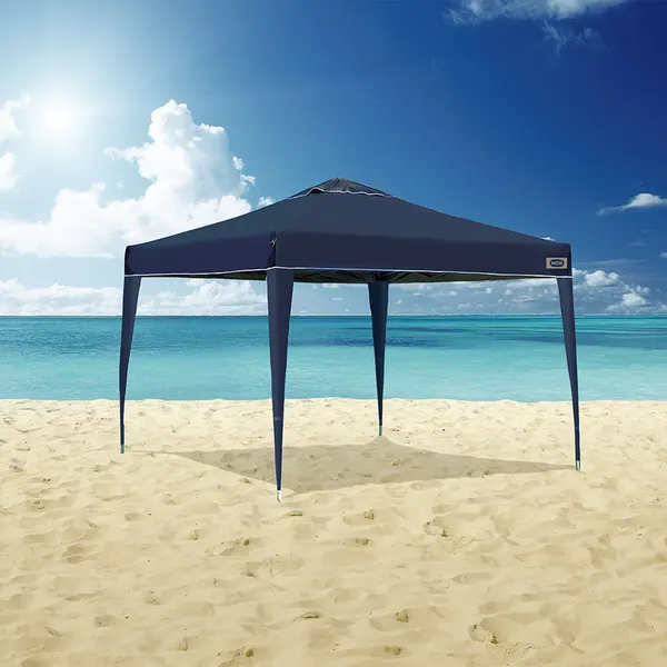 Foto 3 de Tenda Gazebo de Praia Sanfonada Dobrável Azul 300x300cm - Mor