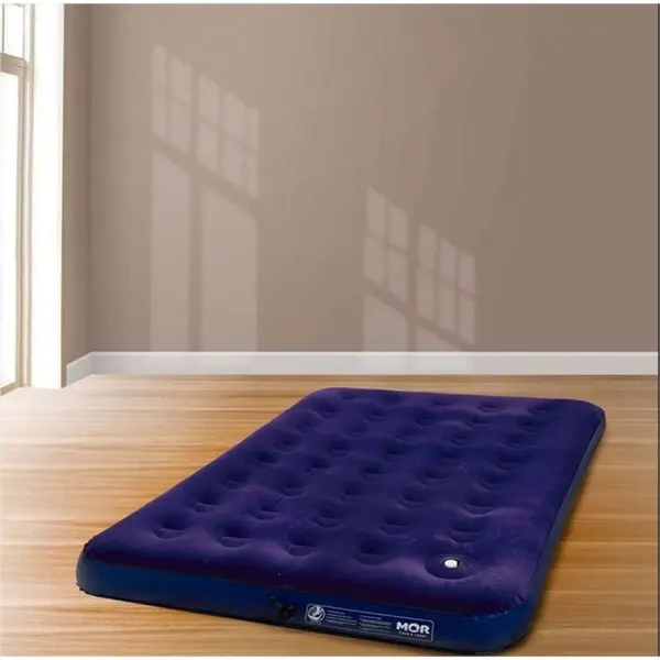 Foto 2 de Colchão Inflável Multiuso Casal Com Fole Preto Pvc Azul 409072 - Mor Distribuidora