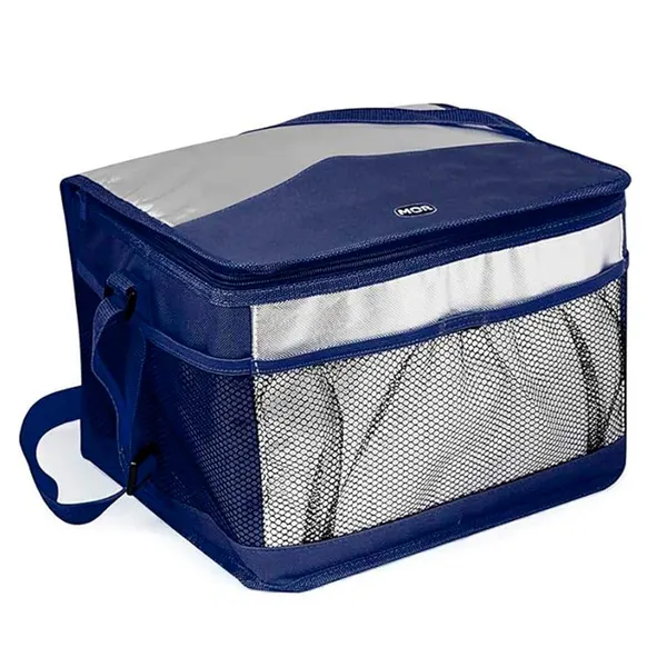 Foto 2 de Bolsa Térmica Poliéster Azul E Prata 10 Litros 3609 - Mor