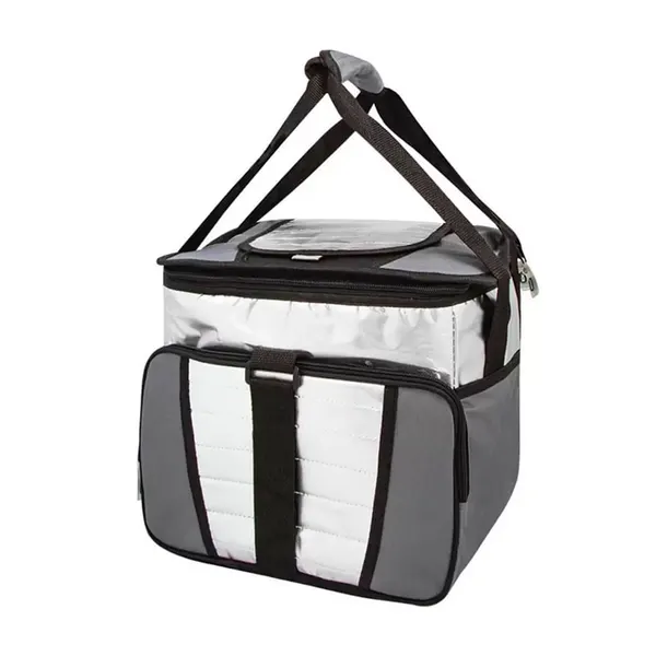 Foto 6 de Bolsa Térmica Ice Cooler Poliéster Cinza E Prata 24 Litros 3621 - Mor