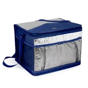 Bolsa Térmica Poliéster Azul E Prata 20 Litros 3611 - Mor