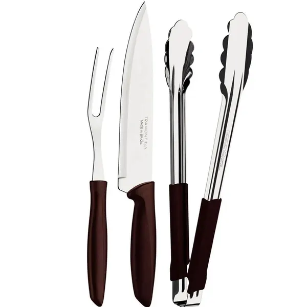 Kit Churrasco Inox Plenus 3 Peças - Tramontina