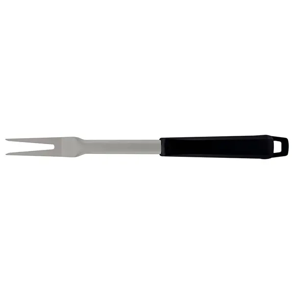 Foto 2 de Garfo Trinchante Inox Com Cabo Plástico Preto 46,5x2,7x8cm - Tramontina