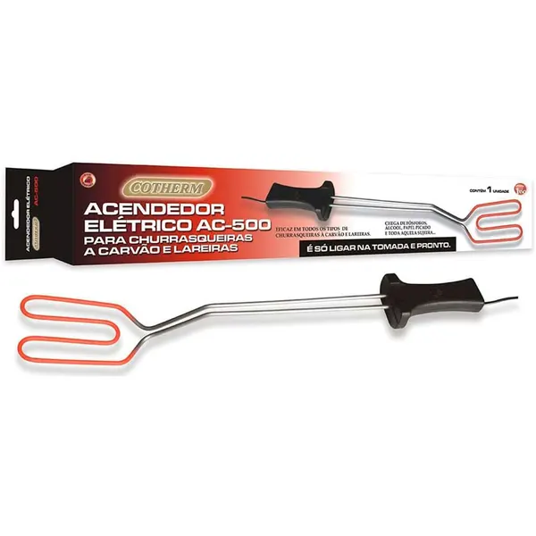 Acendedor Elétrico Ac 500 750w Alumínio Cabo Plástico Preto 220v - Cotherm