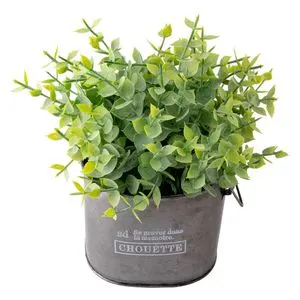 Foto 2 de Vaso Planta Harmonia Artificial Ferro Sortido PVC 10x10x22cm LM1758 - honeyhome