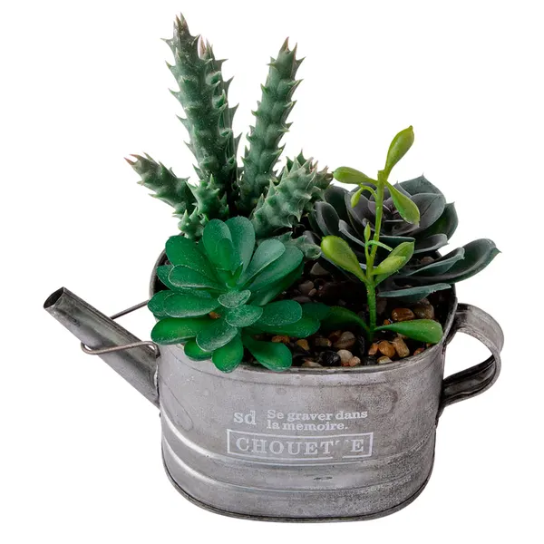 Foto 4 de Vaso Jardineira Planta Harmonia Ferro PVC Sortido 10x10x22cm LM1759 - honeyhome