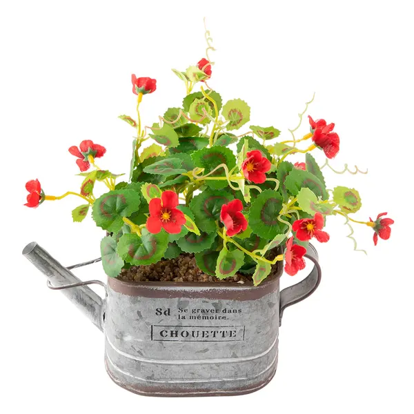 Foto 2 de Vaso Jardineira Com Flor Artificial Harmonia Sortidos Plástico 10,5x8x19cm LM1760 - honeyhome