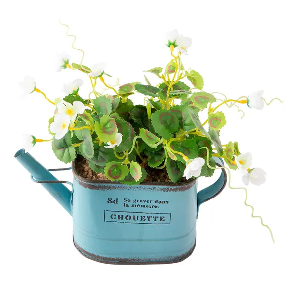 Foto 3 de Vaso Jardineira Com Flor Artificial Harmonia Sortidos Plástico 10,5x8x19cm LM1760 - honeyhome