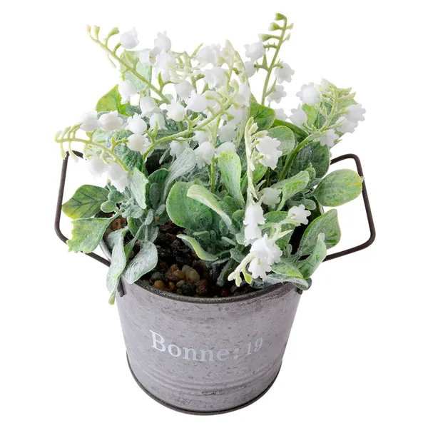 Foto 2 de Vaso Rústico Planta Espada Harmonia Ferro Pvc 8,5x8,5x20cm LM1761 - honeyhome