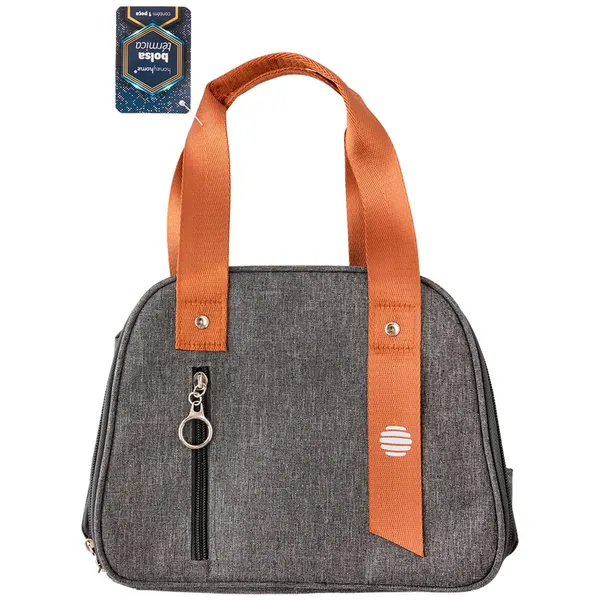 Foto 5 de Bolsa Frasqueira Térmica com Fecho e Alças Bolso Lateral Poliéster Catiônico Sortida 24x15x19cm LM1991 - honeyhome