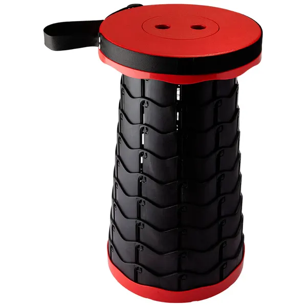 Foto 3 de Assento Dobrável Telescópico Com Alça Portátil Suporta Até 200kg Vermelho 25x44cm LM2302JAR - honeyhome