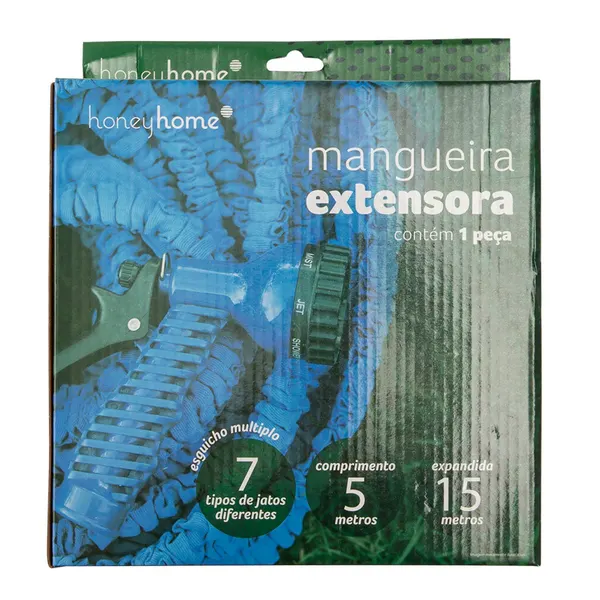 Foto 4 de Mangueira de Jardim Extensora Mágica 5m (Expandível até 15m) com Esguicho Múltiplo - honeyhome
