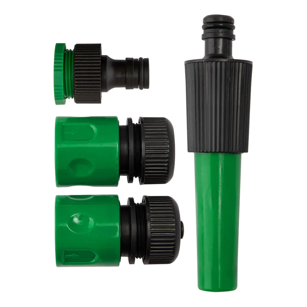 Kit Esguicho/ Conectores E Adaptadores de Engate Rápido 1/2" Para Mangueira Jardinagem 4 Peças LM2738JAR - honeyhome