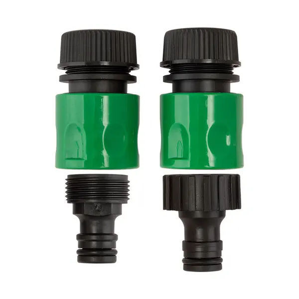 Kit Conectores Adaptadores de Engate Rápido 1/2" Para Mangueira Jardinagem Plástico 4 Peças LM2737JAR - honeyhome