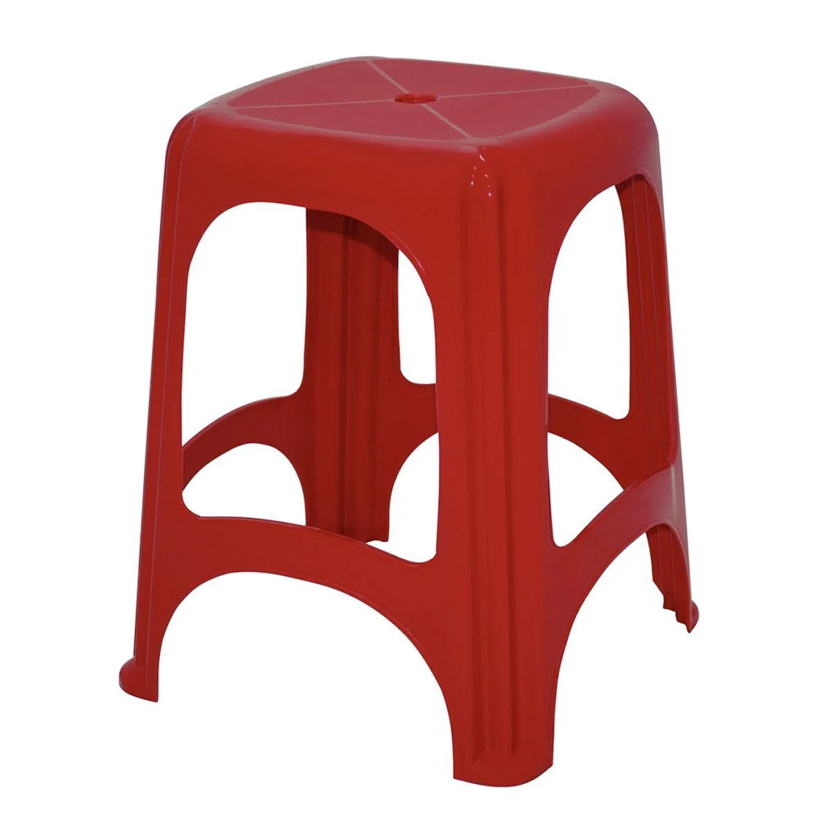 Banqueta Niterói Plástico Vermelha 45x37cm 92411040 - Tramontina