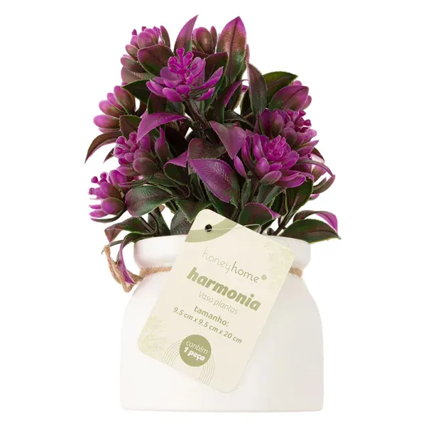 Foto 7 de Vaso com Plantas Sortidas Harmonia Plástico PP e PVC 9,5x9,5x20cm LM3724 - honeyhome