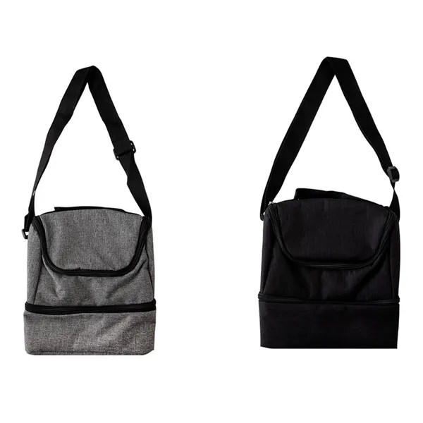 Bolsa Térmica Duplo Compartimento Poliéster 21x14x21cm LM1995 - honeyhome