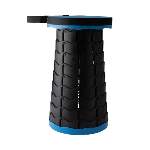 Foto 4 de Assento Dobrável Telescópico Com Alça Portátil Suporta Até 150kg Azul 25x44cm LM2301JAR - honeyhome