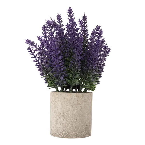 Vaso Lavanda Harmonia Plástico PVC e Polpa 7,5x7,5x22cm LM3725 - honeyhome