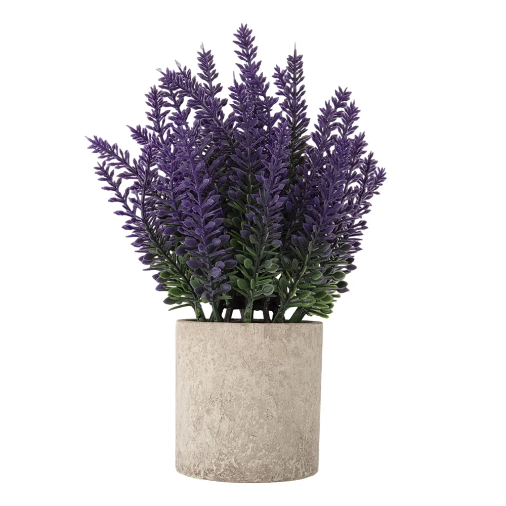 Vaso Lavanda Harmonia Plástico PVC e Polpa 7,5x7,5x22cm LM3725 - honeyhome