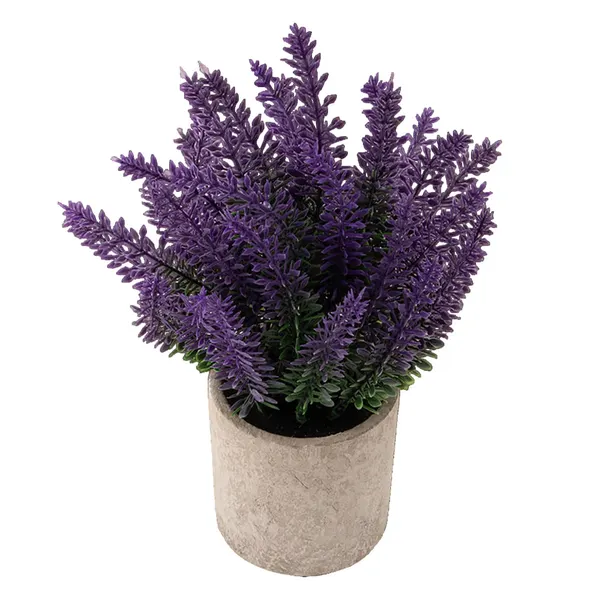 Foto 2 de Vaso Lavanda Harmonia Plástico PVC e Polpa 7,5x7,5x22cm LM3725 - honeyhome