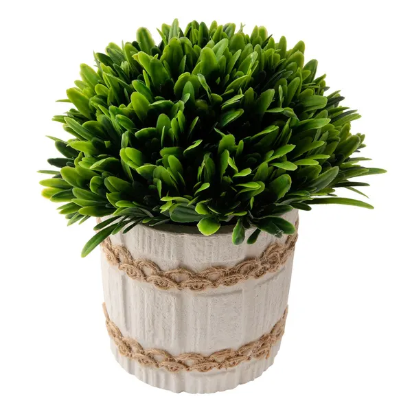 Vaso com Plantas Artificiais Harmonia Cimento e Plástico Sortido 7,5x7,5x15cm LM3802 - honeyhome