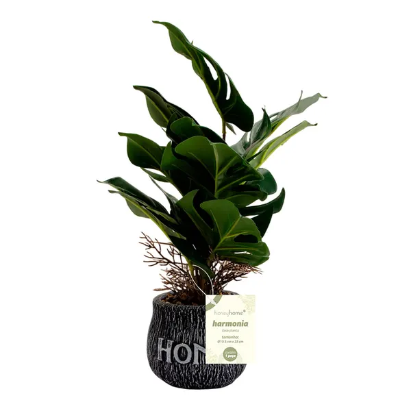 Foto 3 de Vaso Plantas Harmonia Cimento e Plástico PE 10,5x10,5x38cm LM3808 - honeyhome