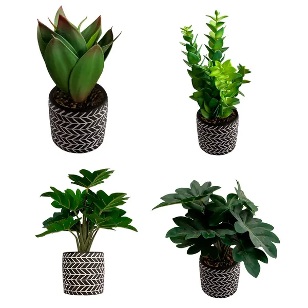 Vaso Plantas Sortido Harmonia Cimento e Plástico PVC 9,8x9,8x28cm LM3809 - honeyhome