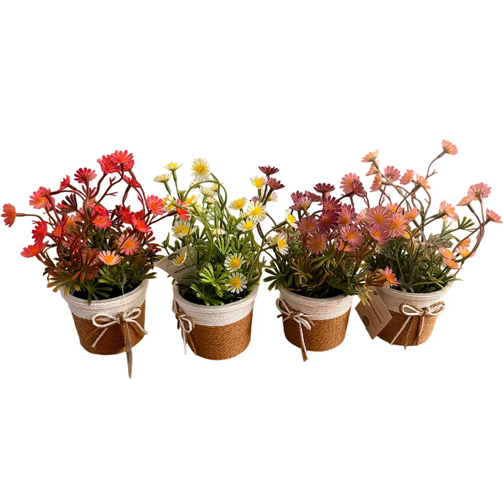 Vaso Flores Sortido Harmonia Polpa e Plástico PE 10x10x22cm LM3815 - honeyhome
