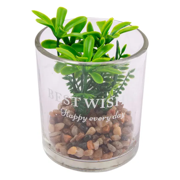 Foto 2 de Vaso Suculenta Sortido Harmonia Vidro E Plástico Pe 7x7x8cm LM3821 - honeyhome