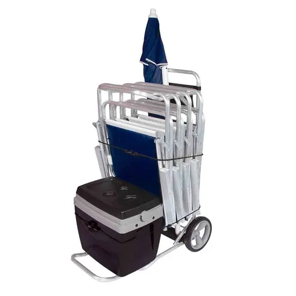 Foto 5 de Carrinho de Praia Com Avanço Para Caixa Térmica Preto Ref.2596 Mor