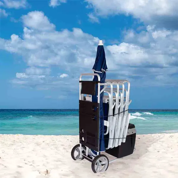 Foto 9 de Carrinho de Praia Com Avanço Para Caixa Térmica Preto Ref.2596 Mor
