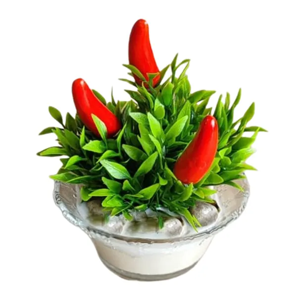 Foto 4 de Mini Vaso Bowl Vidro com Flor ou Planta Artificial Sortida DF224 - Dila Flores