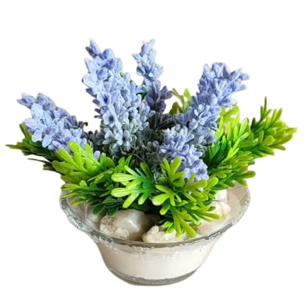 Foto 5 de Mini Vaso Bowl Vidro com Flor ou Planta Artificial Sortida DF224 - Dila Flores