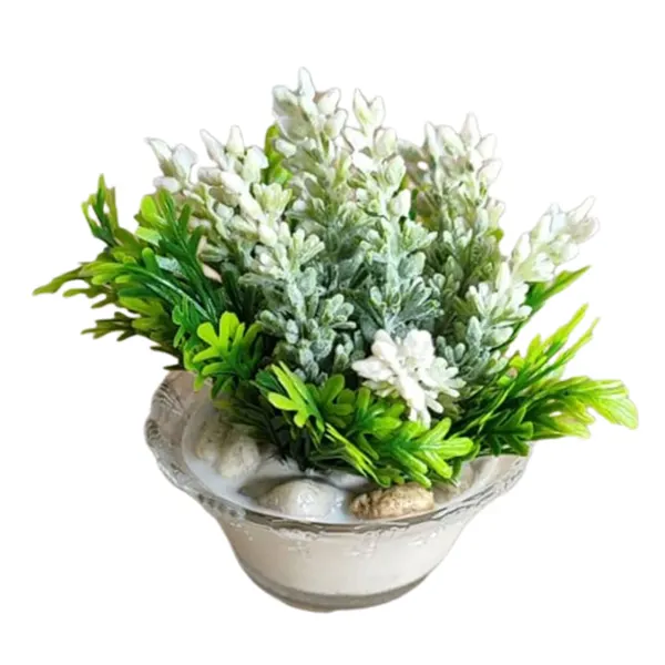 Foto 8 de Mini Vaso Bowl Vidro com Flor ou Planta Artificial Sortida DF224 - Dila Flores