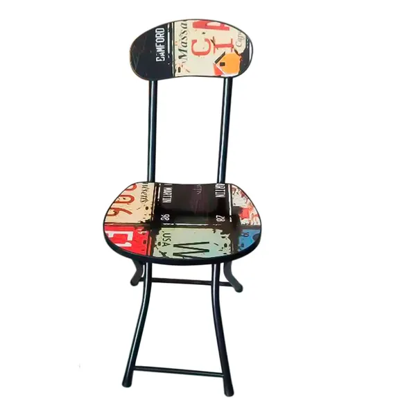 Foto 3 de Cadeira Dobrável Sortida Suporta Até 80kg Mdf, Plástico, Ferro 30x24x69cm LM4095 - honeyhome