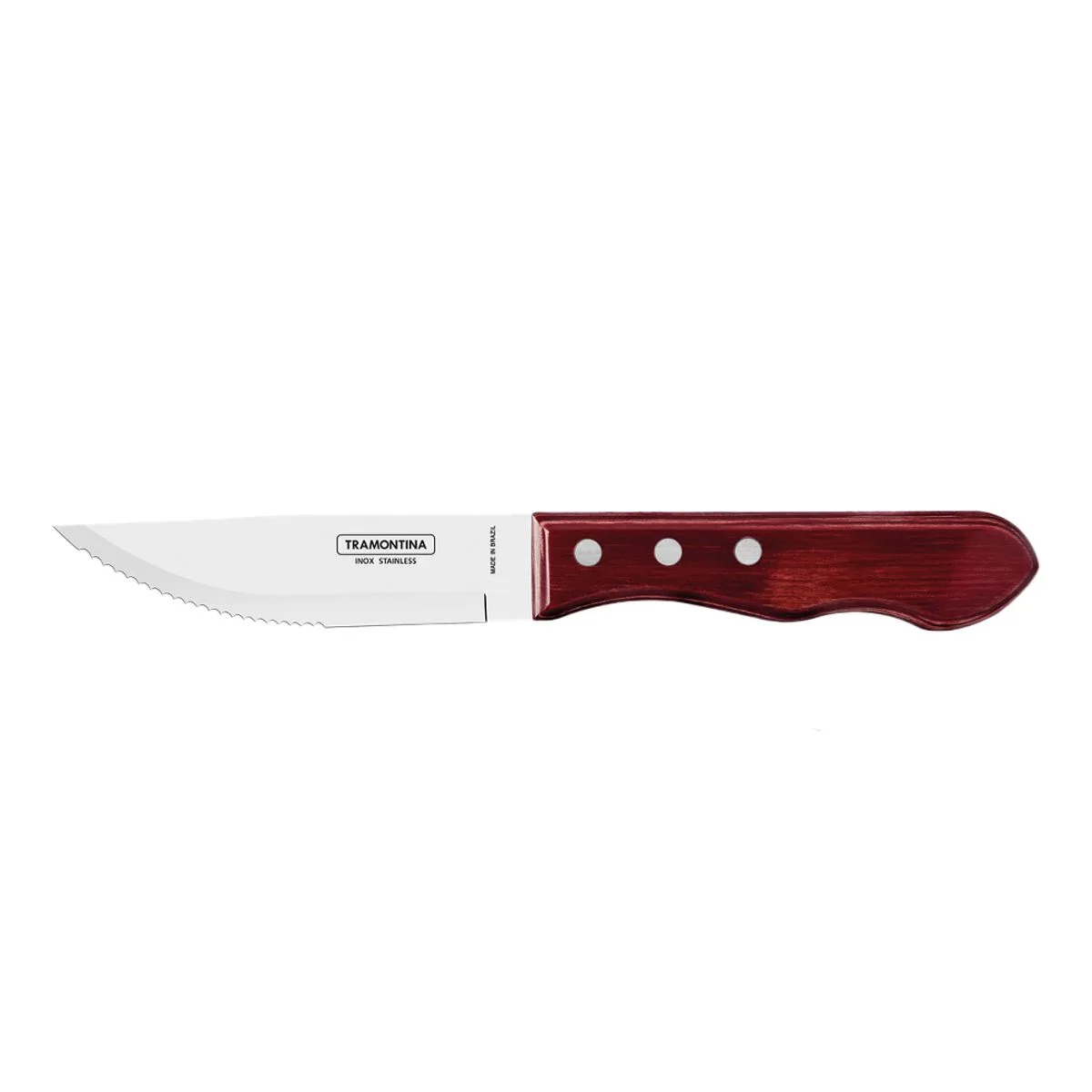 Faca Para Churrasco Jumbo Tramontina Polywood Vermelho 5" 21199749