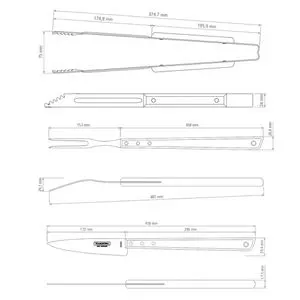 Foto 2 de Kit Para Churrasco Tramontina Lâminas Em Aço Inox Com Pegador 3 Peças 26499036  Descrição Comercial: