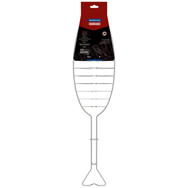 Grelha Para Peixe Tramontina Em Aço Inox 36,3x16,5cm 26483000