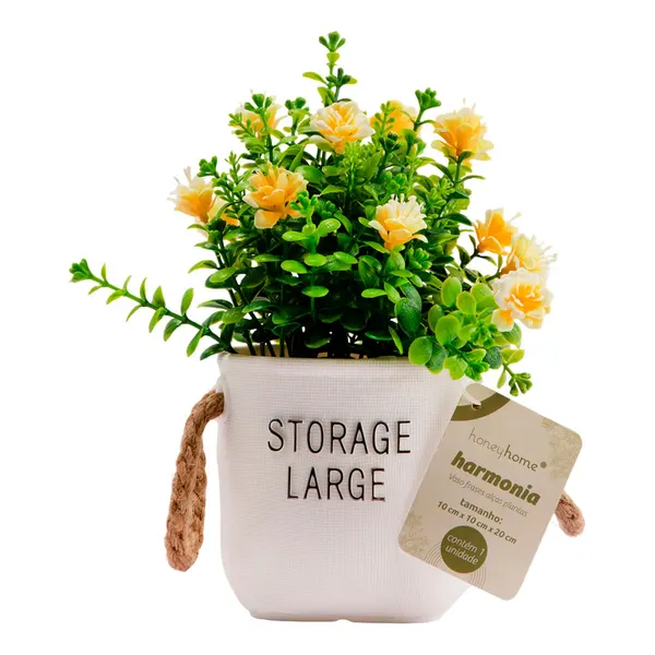 Foto 8 de Vaso Frases Alças Planta Sortida Harmonia Plástico 10x10x19,5cm LM3723 - honeyhome