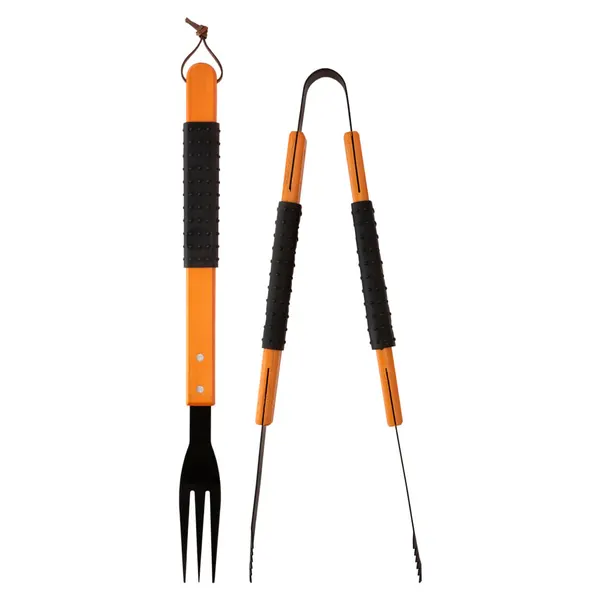 Kit Churrasco 2 Peças Aço Inox, Plástico E Madeira 50,5cm Ref.CK6167 Clink