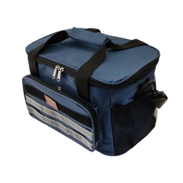 Foto 2 de Bolsa Térmica Multiuso 2 Compartimentos Poliéster Cation E Peva Azul 21x30x6cm 4529 - Moment
