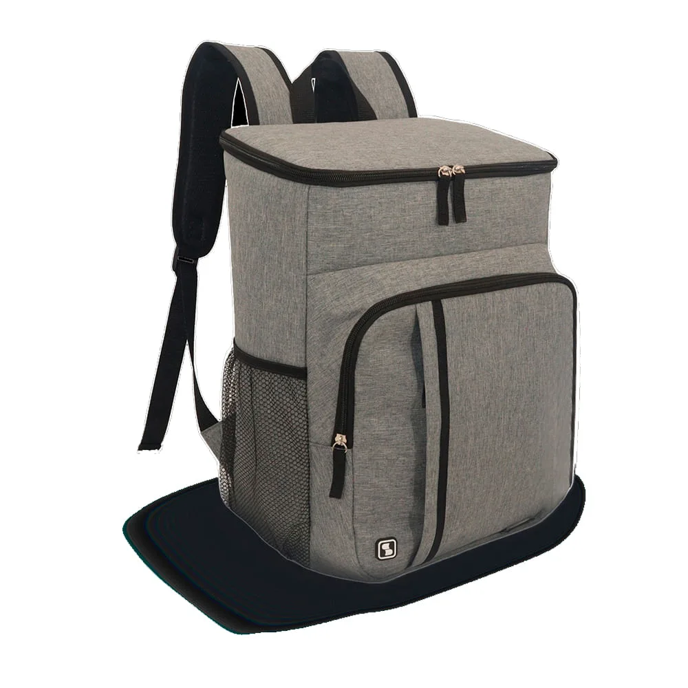 Mochila Termica Everest 15l Com Bolso Frontal E Lateral Cinza 9000008403 - Soprano